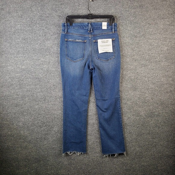 Good American Denim - Good American Jeans Womens 6 28 Straight Good Legs High Rise Frayed Hem NWT